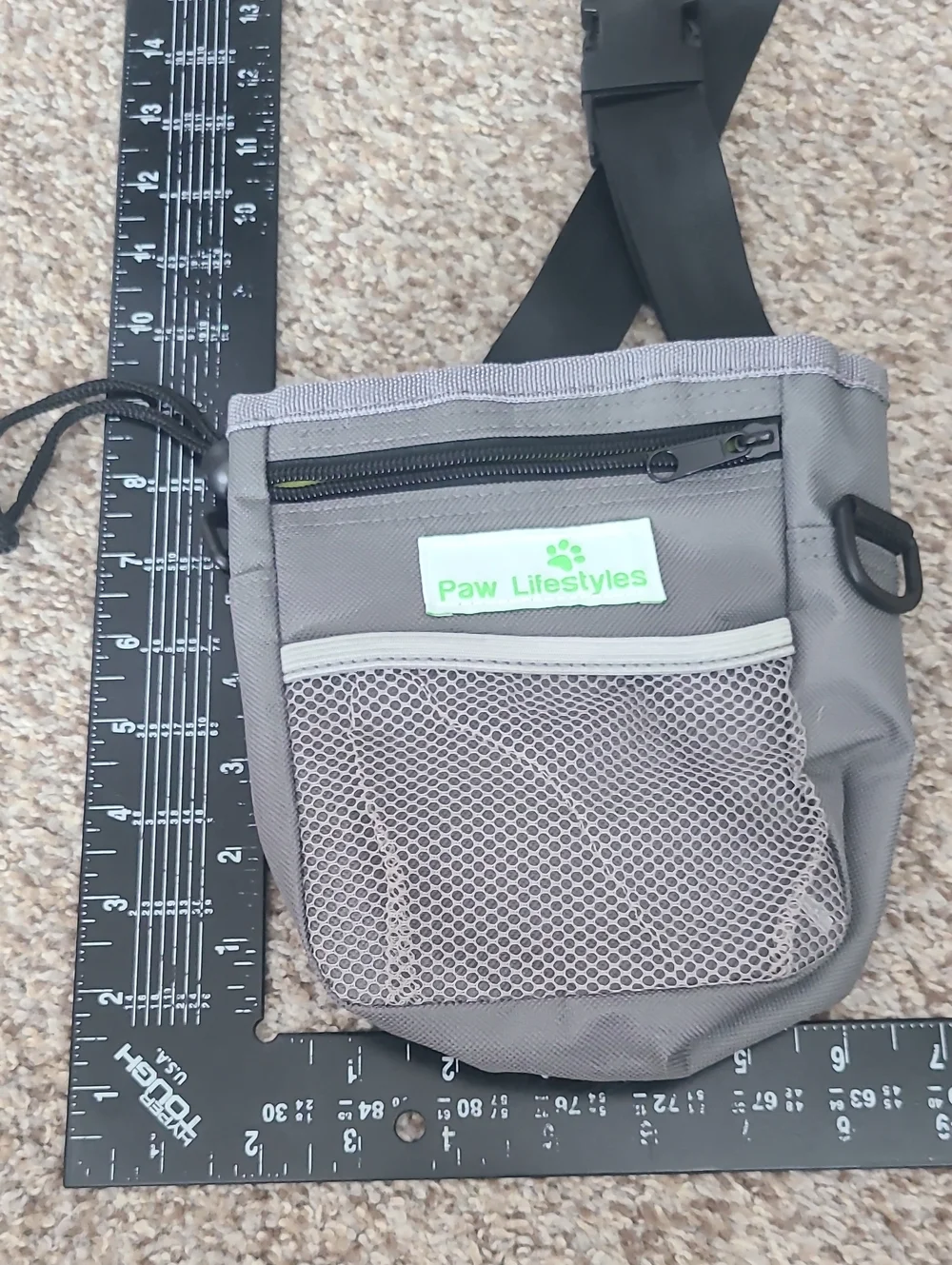 Gray Hands-Free Dog Treat Pouch